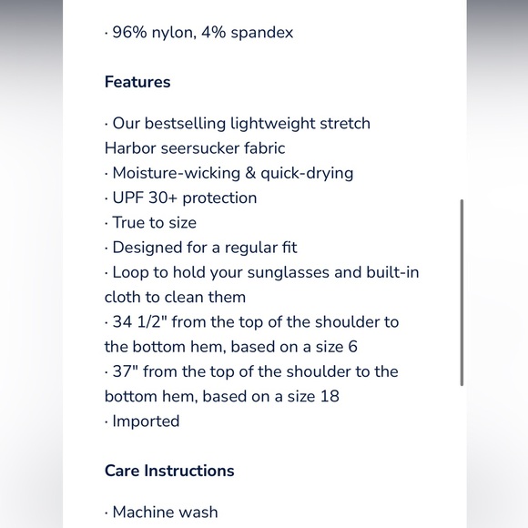 Vineyard Vines Harbor Seersucker Shirt Cover-Up like new - Picture 9 of 10